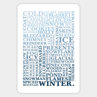 Winter words Magnet